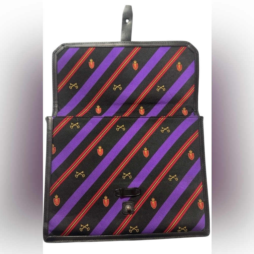 Rugby Ralph Lauren Rare portfolio/ clutch bag 10.5” x 8.5” Collectible Like New! - Picture 4 of 8